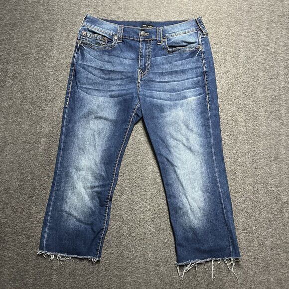 True Religion Other - True Religion Geno Relaxed Slim Jeans Men's 36X24 Blue Denim Pants Raw Hem